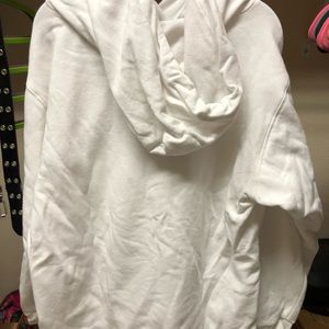 PINK white sweatshirt with rhinestones!